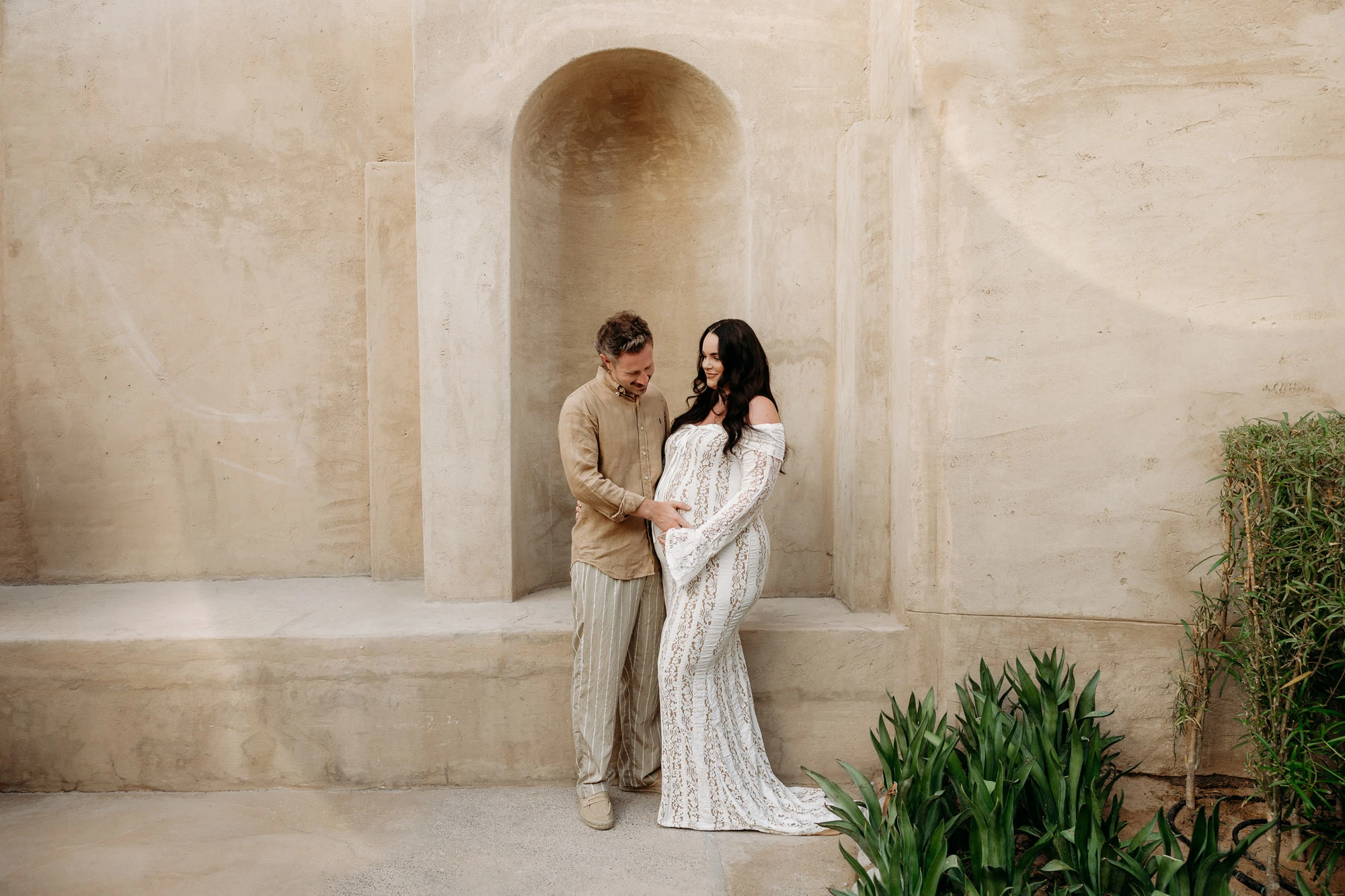 Dubai Family Photographer Bab Al Shams Standing Elegant Fortress Style